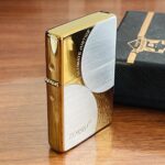 Zorro brass kerosene windproof lighter with personalized creativity, ultra-thin square corner smooth surface classic kerosene machine
