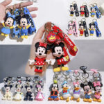3D Soft PVC Disney Character Keychains, Mickey, Minnie, Donald Duck, Goofy Bag Charms