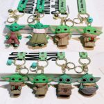 Star Wars Baby Yoda Grogu 3D PVC Keychain, Cute Mandalorian Figure Bag Charm Key Ring