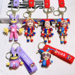 The Amazing Digital Circus Pomni & Jax Keychain, 3D PVC Cartoon Figure Bag Charm
