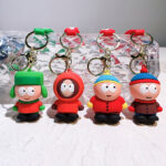 South Park 3D PVC Keychain, Eric Cartman Stan Kyle Kenny Anime Figure Bag Charm