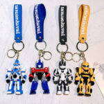 Transformers Optimus Prime Bumblebee 3D PVC Keychain Robot Figure Bag Charm