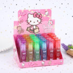 Hello Kitty Roll-on Clear Lip Oil, 24 Pcs Per Box Hydrating Moisturizing Roller Lip Gloss, Non-sticky Non-transfer Lip Balm Liquid