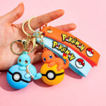 Pokemon Pikachu Silicone Key Chain, Collectible Anime Figure Key Charm Gift for Fans