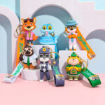 Disney Zootopia 2 Keychain, Cute Judy Hopps Nick Wilde Flash Sloth Figure Bag Charm