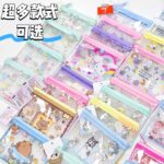 Anime Character Hello Kitty Monchhichi Mini Zipper Mesh Bag for Stationery & Small Accessories