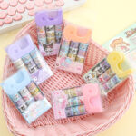 Sanrio Character Washi Tape Set with Tape Dispenser, Kawaii Decorative Masking Tape