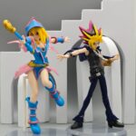 20CM Manga Figurine Yu Gi Oh Duel Monsters Atem Battle Light Series Dark Magician Girl PVC Anime Action Figure Toys