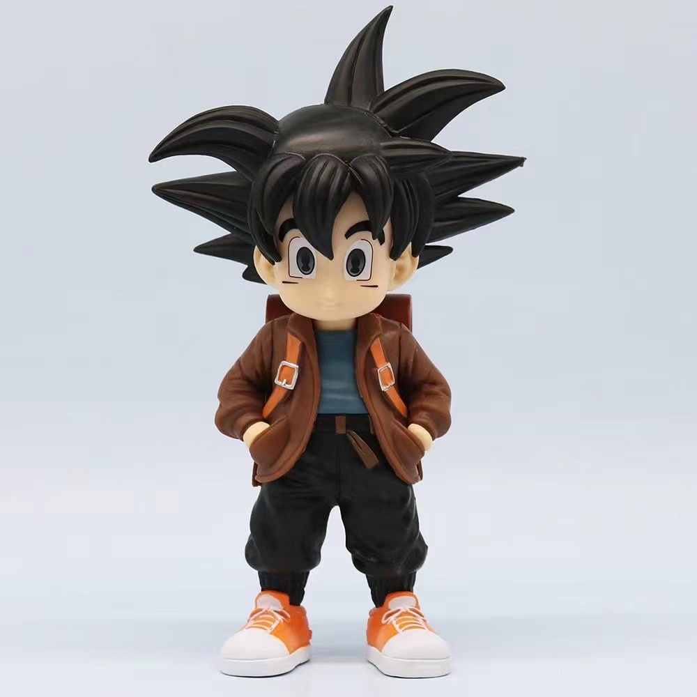 15cm DBZ Action Figures Son Goku Figure Toy with Trendy Clothes for Car Ornament Great Gift Toys (5) 15cm Dragon Ball DBZ Figure Son Goku Action Figure Collection Trendy Clothes and Backpack PVC Model Toy - Image 1