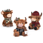 Christmas Gift Toys Scottish Highland Cow Stuffed Animal Toy Cute Realistic Soft Plush Toys