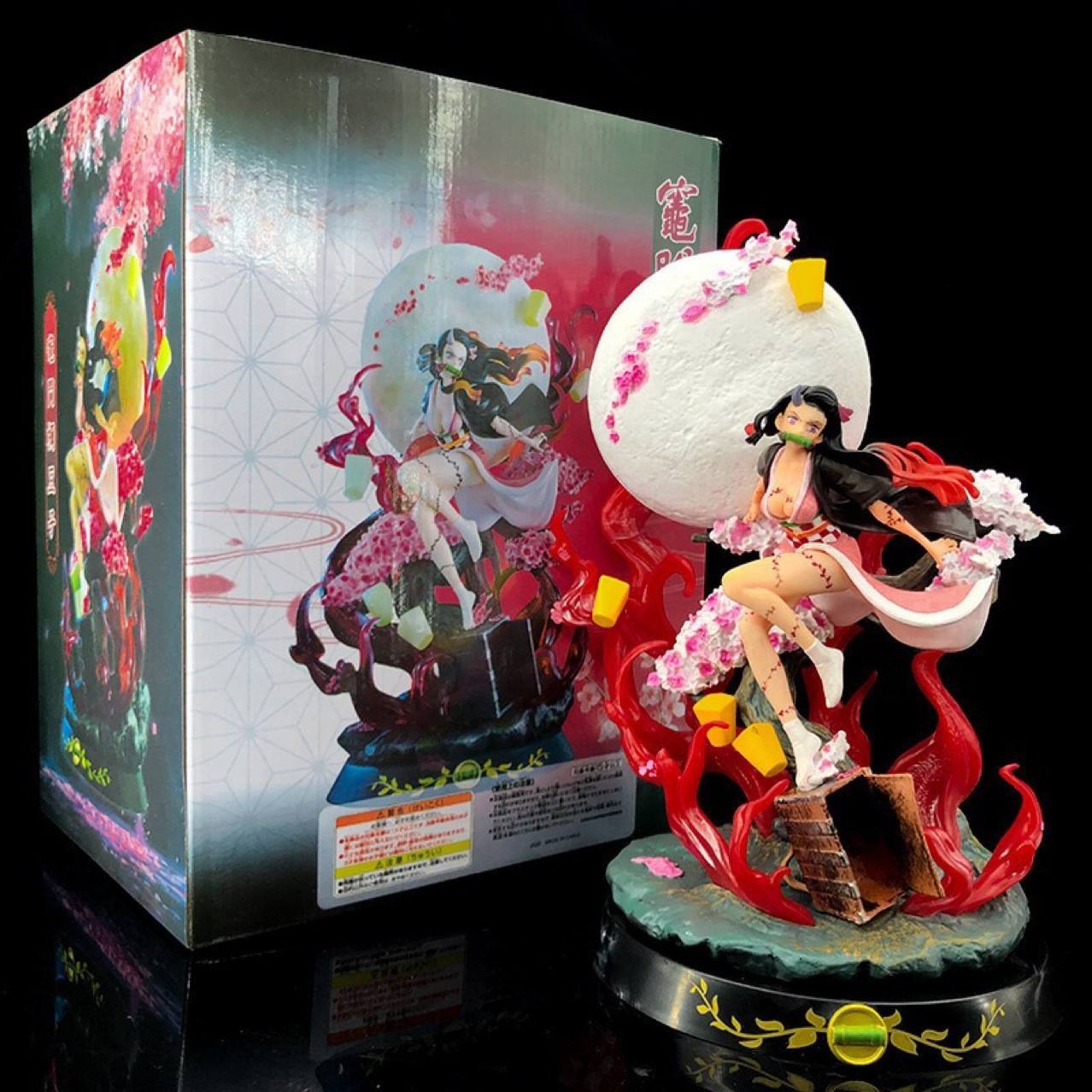 sku-1-Bloody nezuko 29.5CM Demon Slayer Kimetsu no Yaiba Nezuko GK Anime Figure PVC Model Action Figurines - Image 1