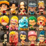 Small Size 10cm Luffy Zoro Sanji Nami Ribon Ace Anime Figura Anime Toys